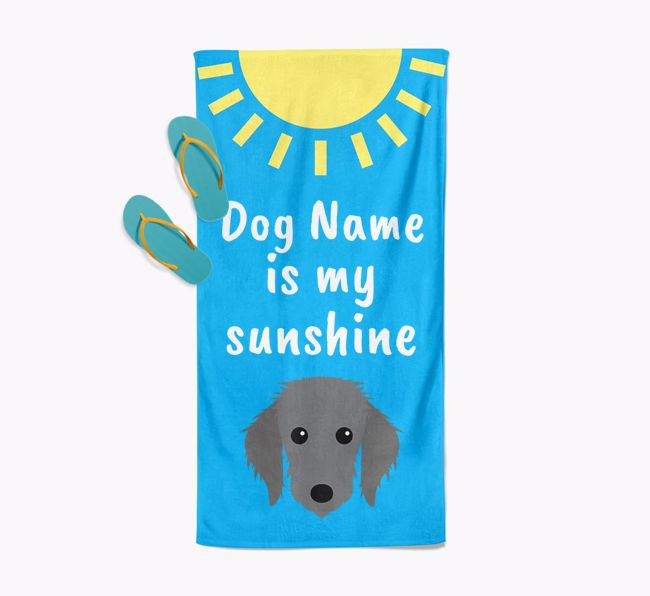 Personalised Pool Towel '{dogsName} is my Sunshine'